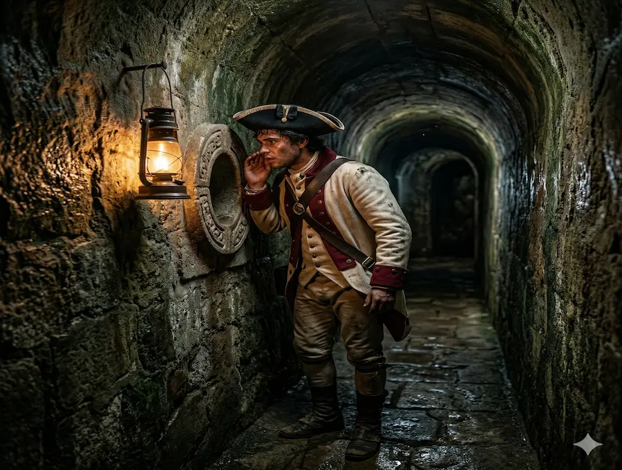 Análisis cartográfico y arquitectónico de los puntos de vigilancia costera en Puerto Rico, resaltando la geometría de las garitas.