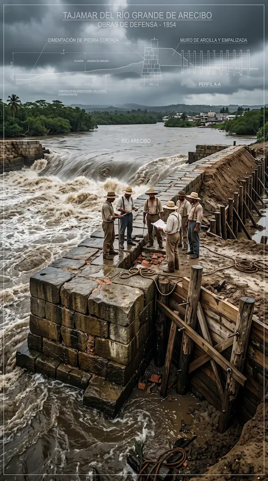 Diques y obras hidráulicas coloniales en el Río Grande de Arecibo