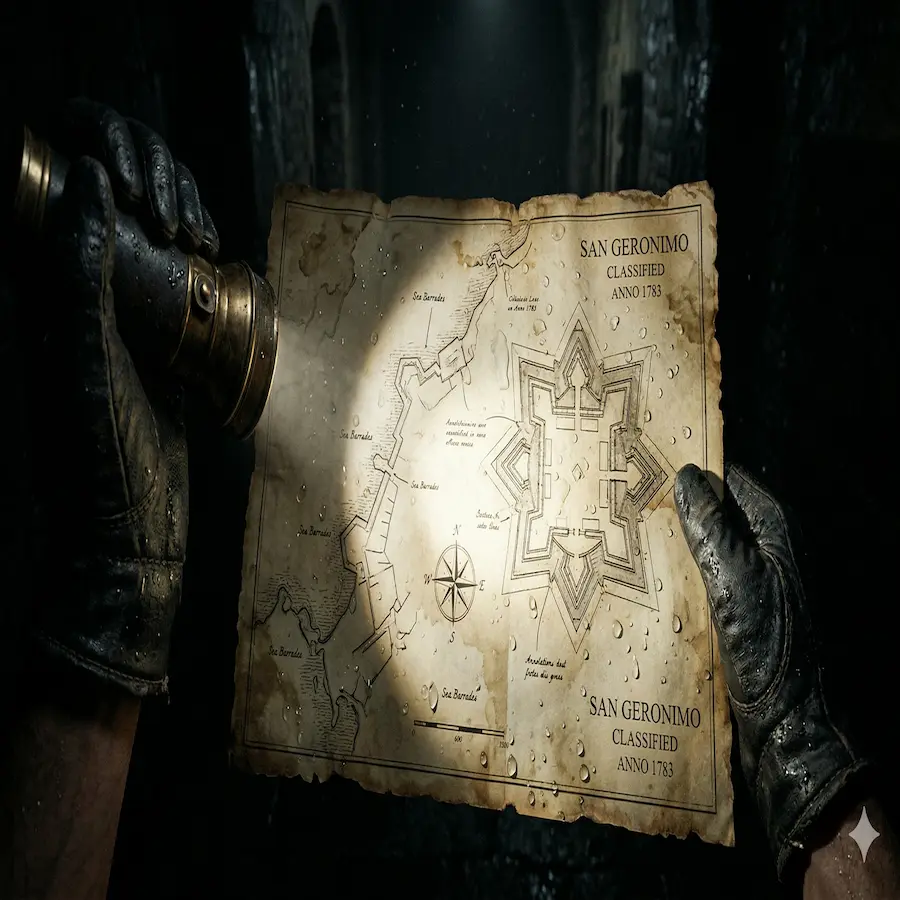 Estructura del Fortín San Gerónimo y erosión costera